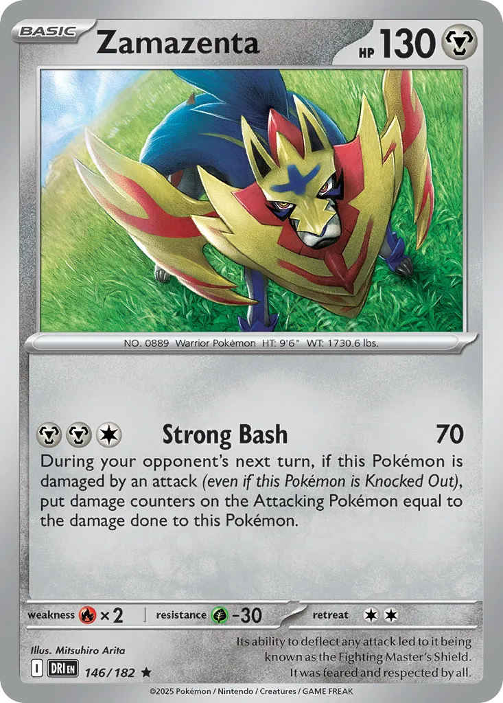 2025 Destined Rivals Zamazenta #146/182 Rare card image
