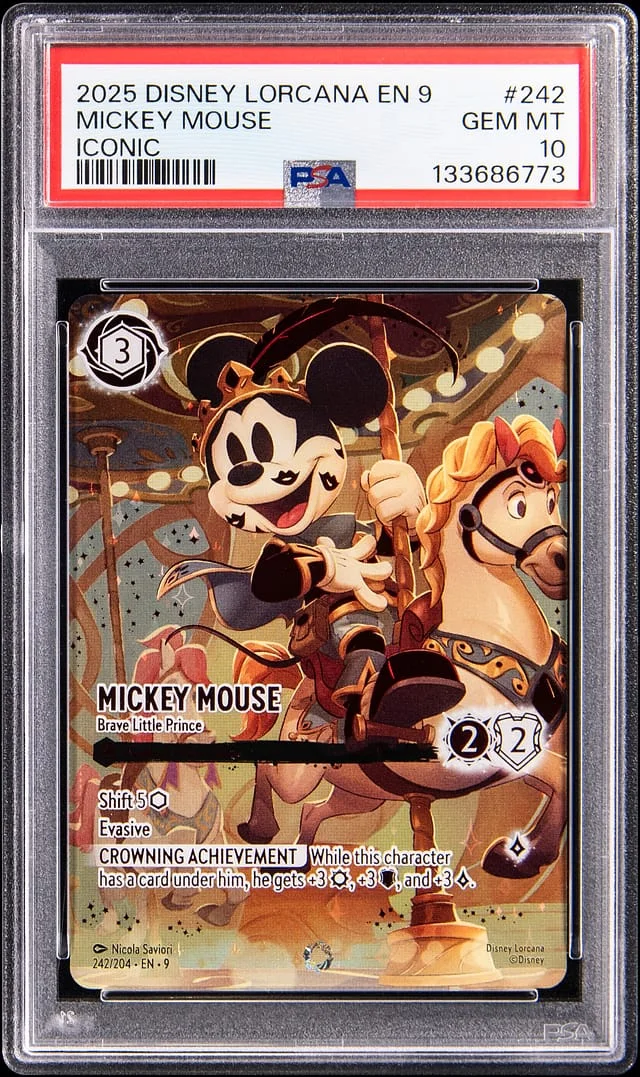 2025 Disney Lorcana EN 9-Fabled Iconic Mickey Mouse - Brave Little Prince #242 card image