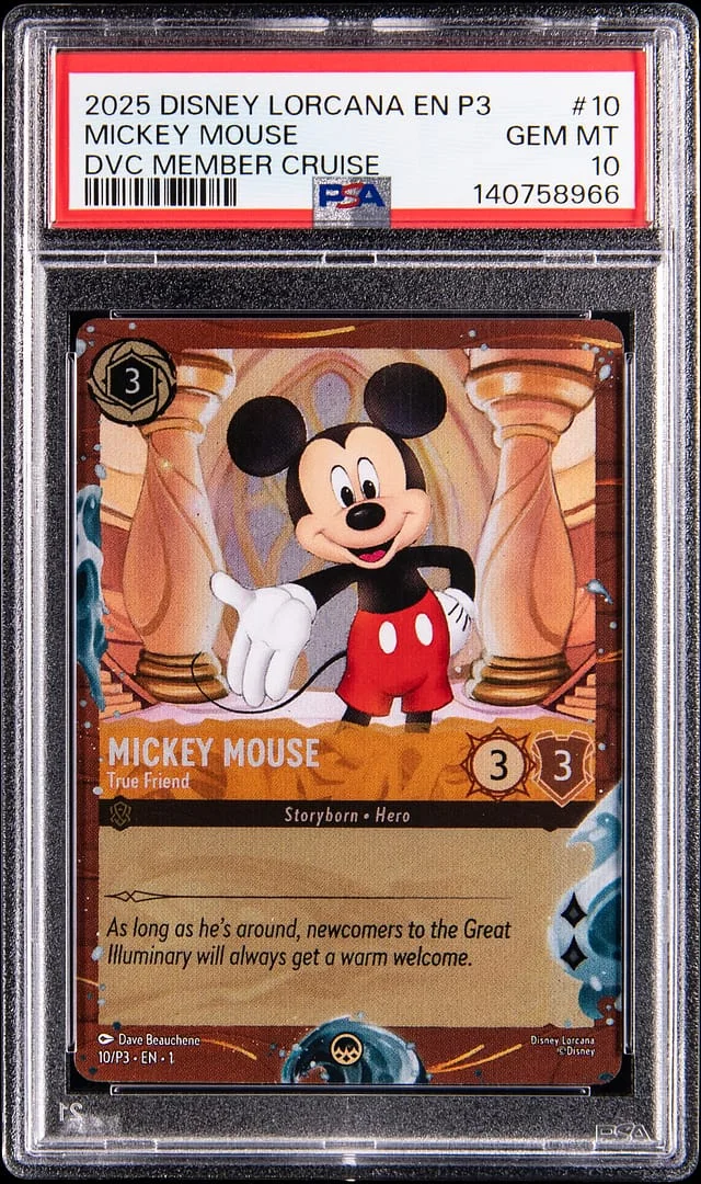 2025 Disney Lorcana EN P3 DVC Member Cruise Mickey Mouse #10 card image