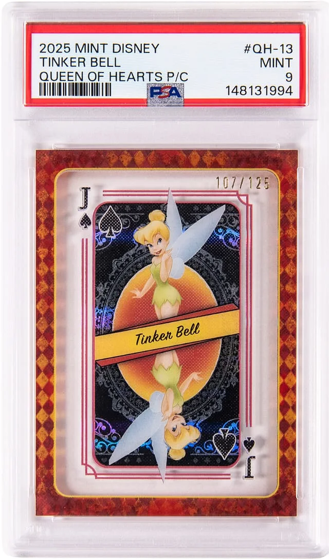 2025 Disney Mint Queen of Hearts Playing Card Tinker Bell #QH-13 card image