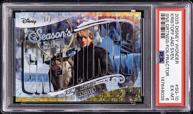 2025 Disney Wonder Seasons Greetings Foilfractor Kristoff and Sven #SG-10 card image