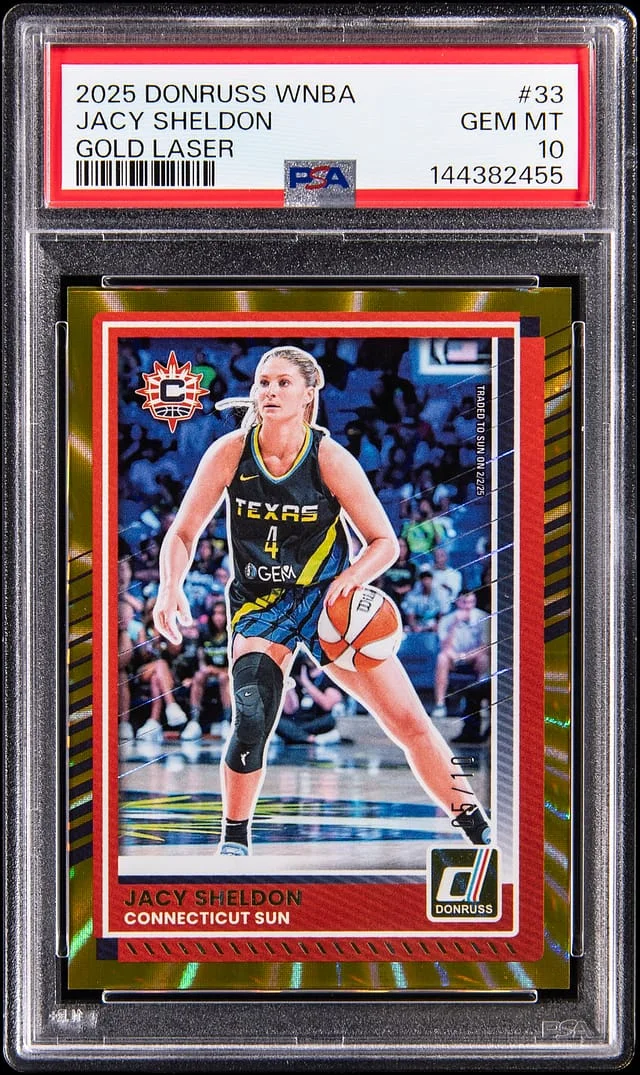 2025 Donruss Jacy Sheldon WNBA Gold Laser #33 card image