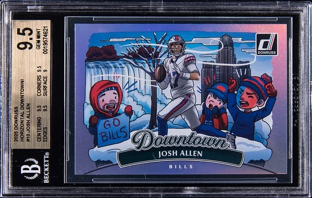 2025 Donruss Josh Allen Horizontal Downtown! #10 card image