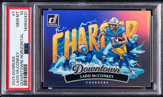 2025 Donruss Ladd McConkey Downtown! Horizontal #7 card image