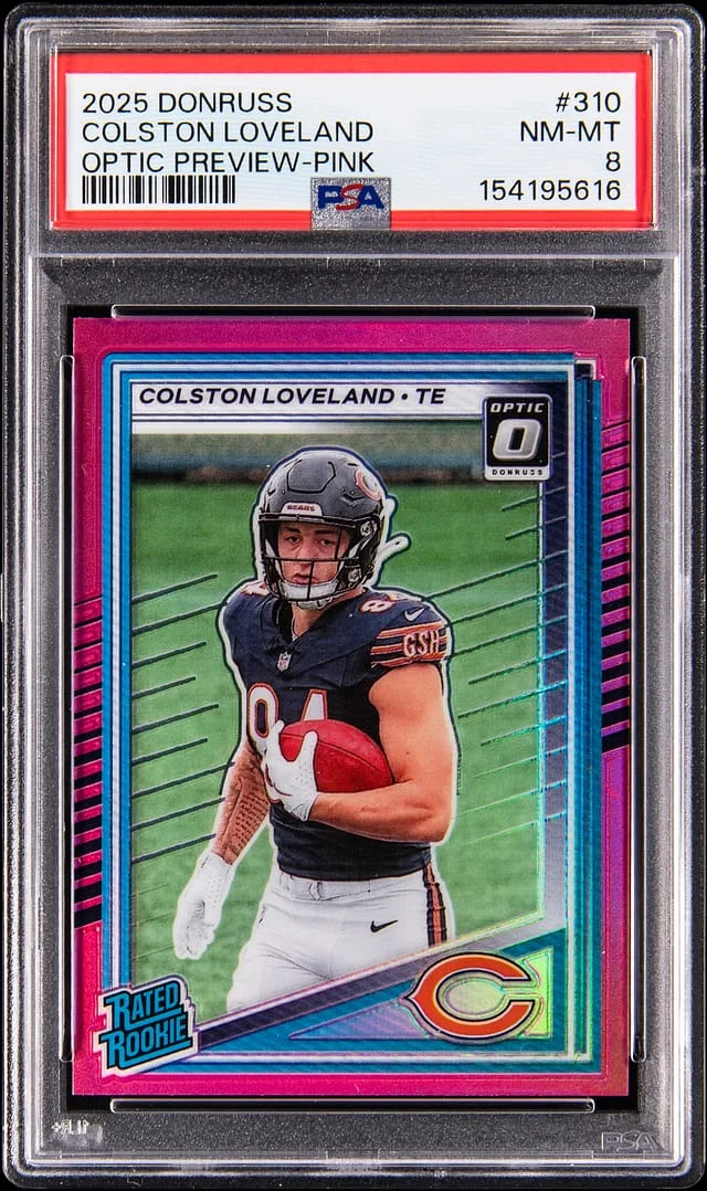 2025 Donruss Optic Colston Loveland Preview Pink #310 card image