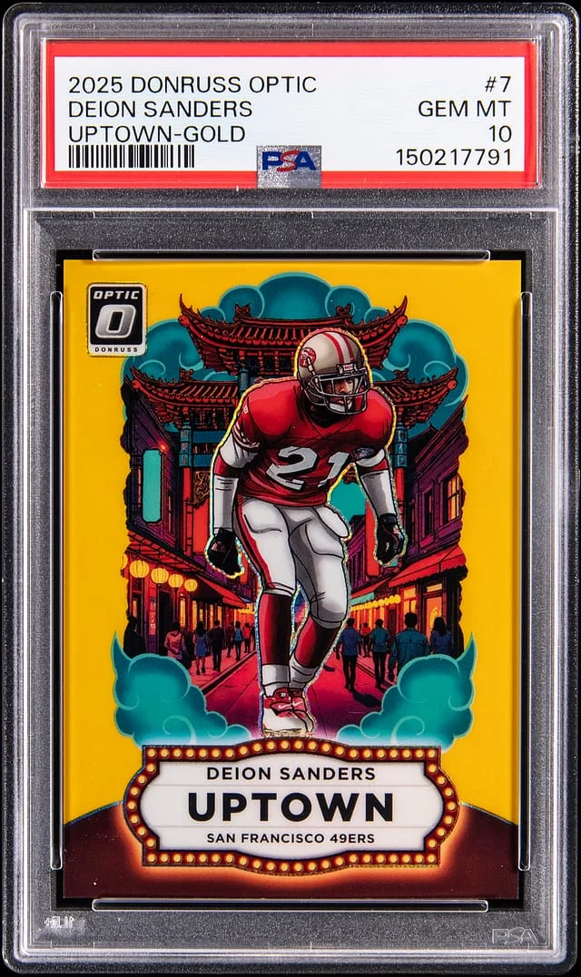 2025 Donruss Optic Deion Sanders Uptown Gold #7 card image