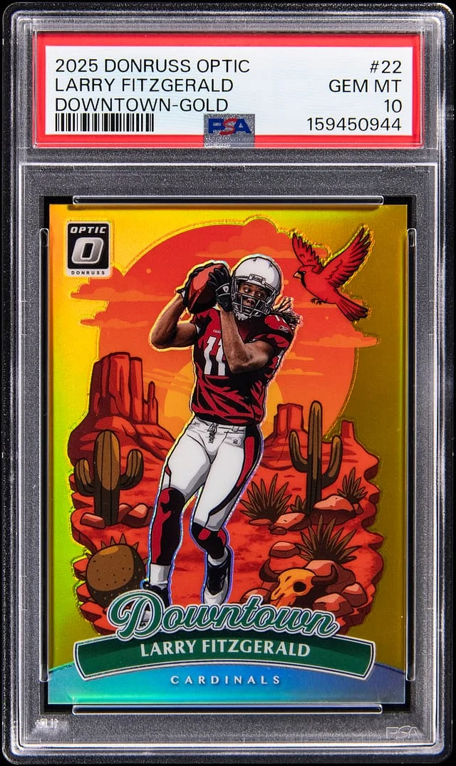 2025 Donruss Optic Larry Fitzgerald Downtown Gold #22 card image