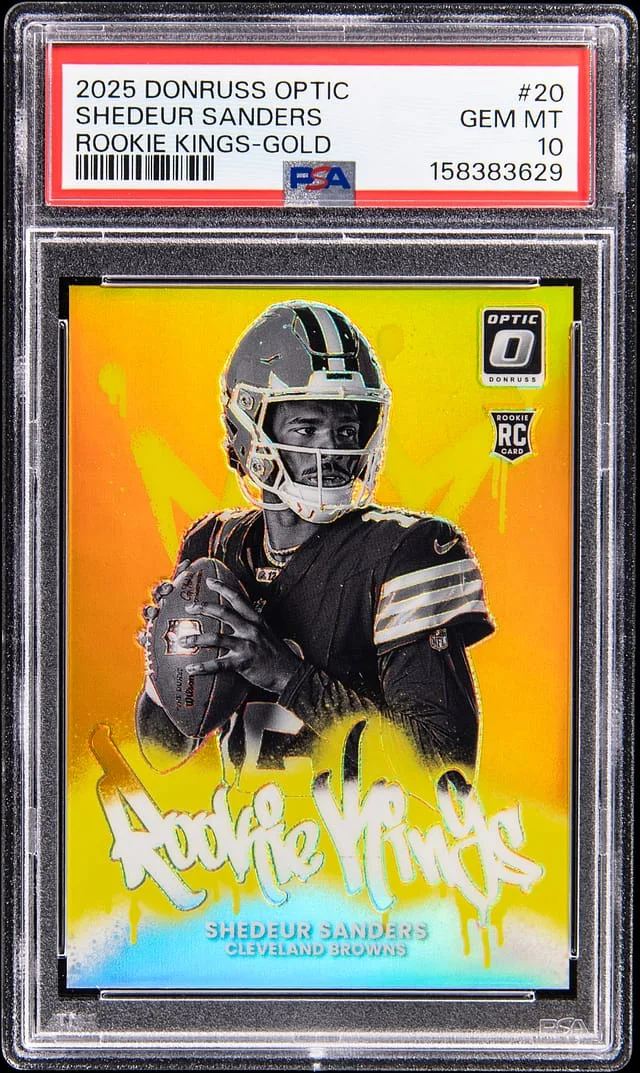 2025 Donruss Optic Shedeur Sanders Kings Gold #20 card image
