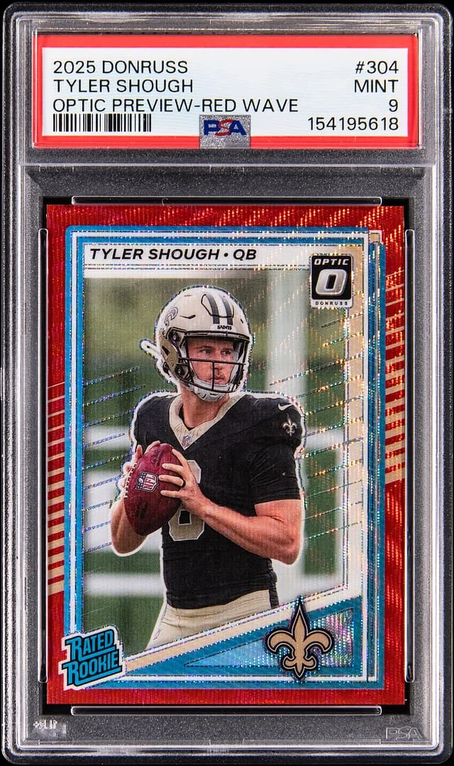 2025 Donruss Optic Tyler Shough Preview Red Wave #304 card image