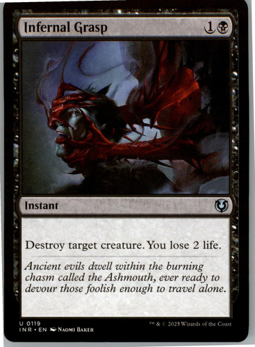 2025 Innistrad Remastered Art Series Infernal Grasp // Infernal Grasp common #10 unlisted card image