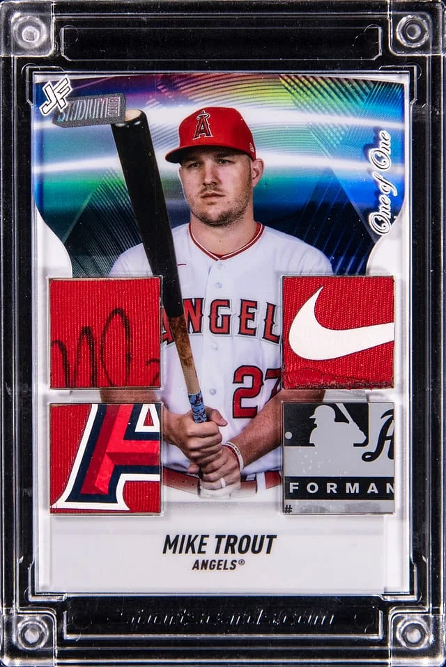 2025 Jersey Fusion Baseball Edition Mike Trout Player-Worn #MT14U card image