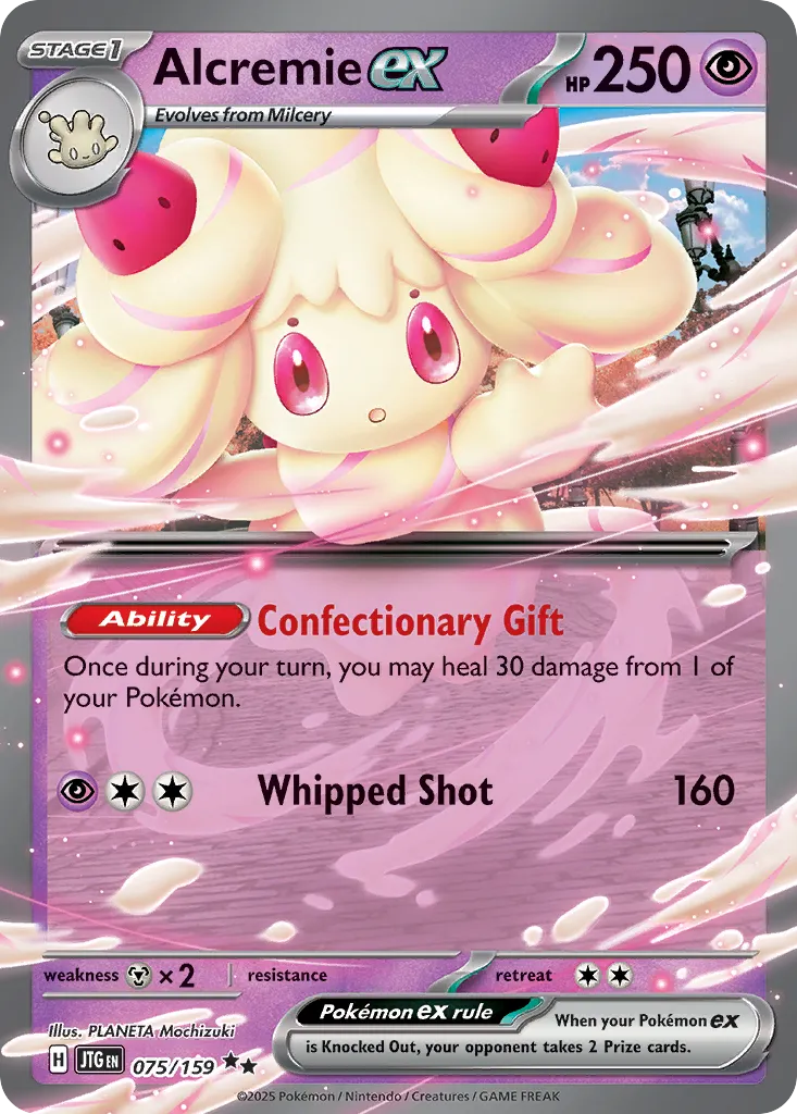 2025 Journey Together Alcremie ex #075/159 Double Rare card image