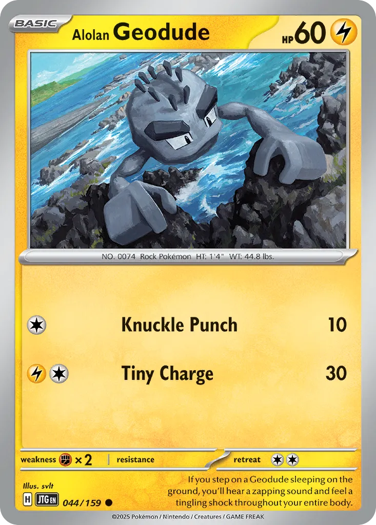 2025 Journey Together Alolan Geodude #044/159 Common card image