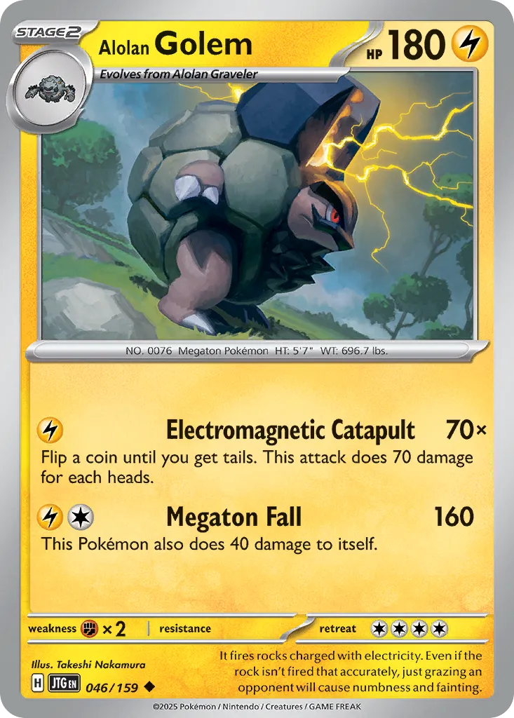 2025 Journey Together Alolan Golem #046/159 Uncommon card image