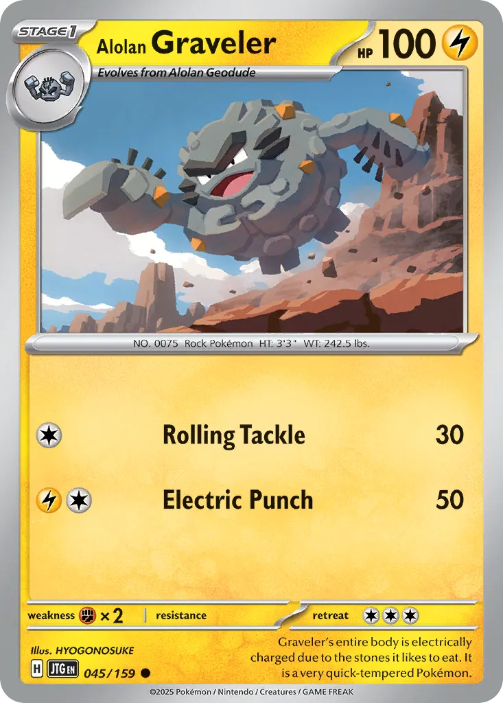 2025 Journey Together Alolan Graveler #045/159 Common card image