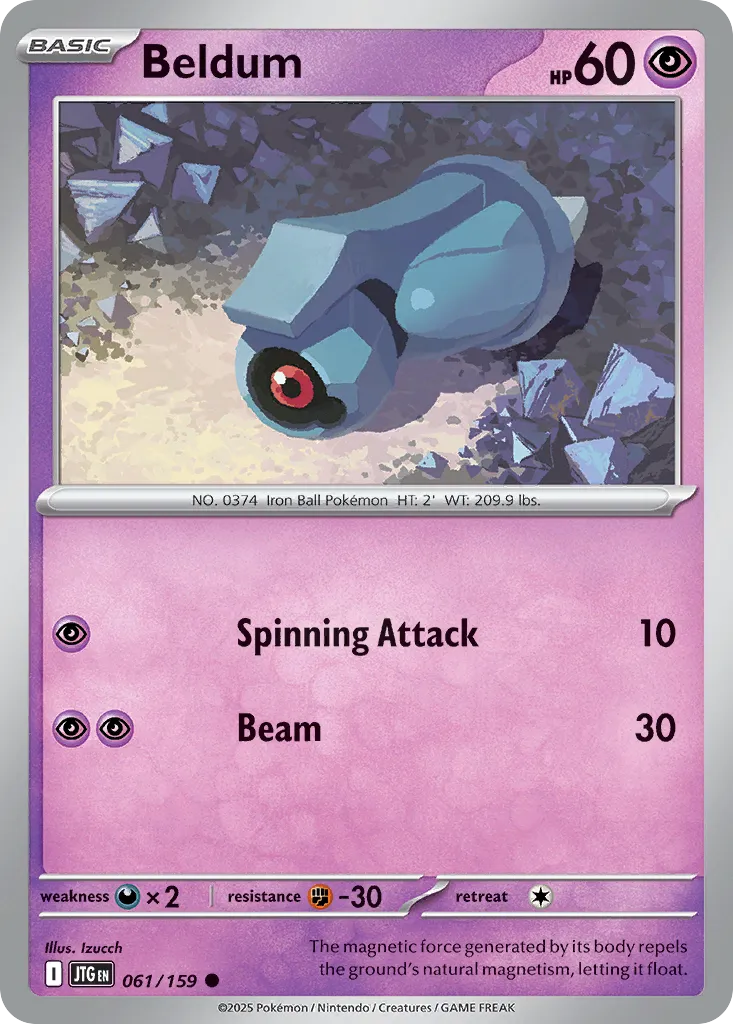 2025 Journey Together Beldum #061/159 Common card image