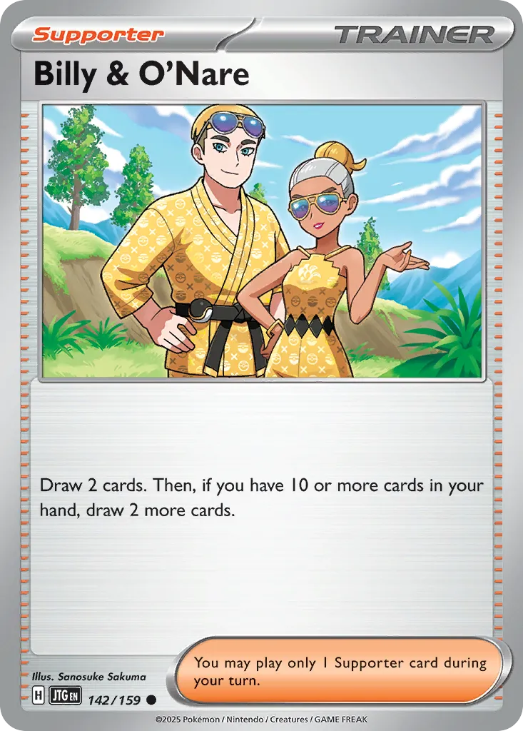 2025 Journey Together Billy & O'Nare #142/159 Common card image