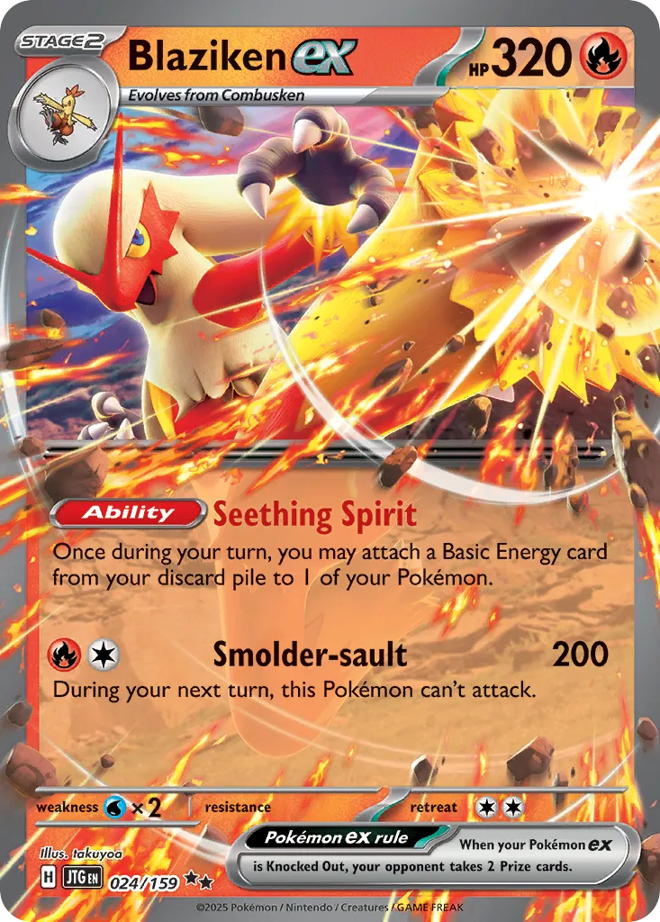 2025 Journey Together Blaziken ex Double Rare #024/159 Double Rare card image