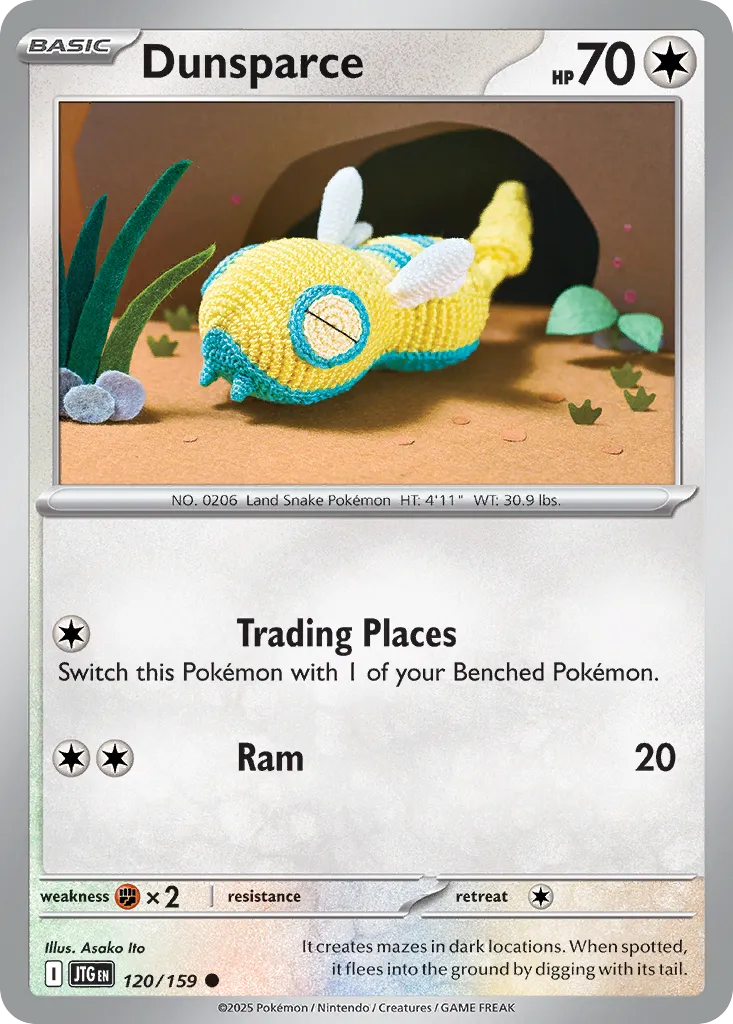 2025 Journey Together Dunsparce Common #120/159 Common card image
