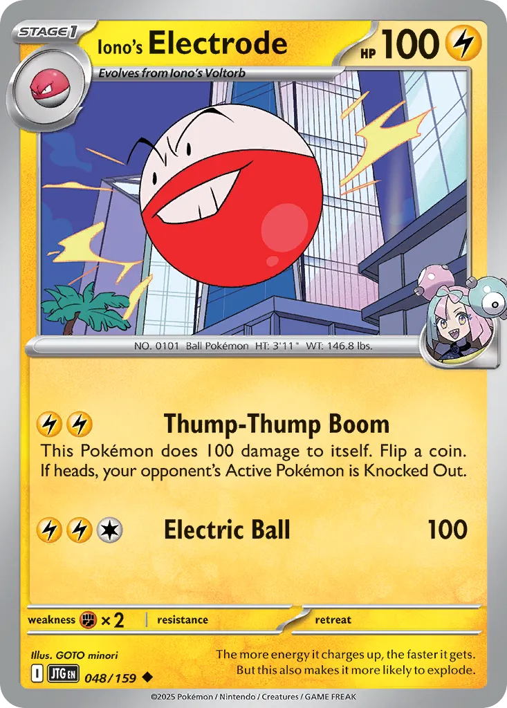 2025 Journey Together Iono's Electrode #048/159 Uncommon card image