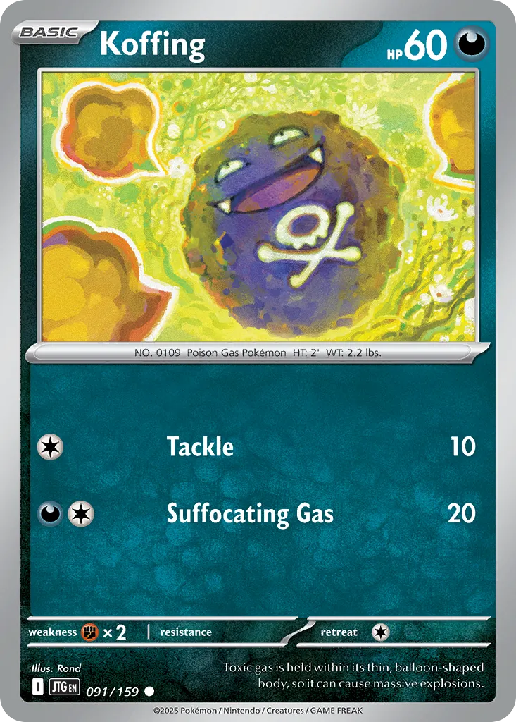 2025 Journey Together Koffing #091/159 Common card image