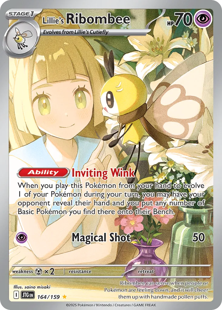 2025 Journey Together Lillie's Ribombee #067/159 Rare card image