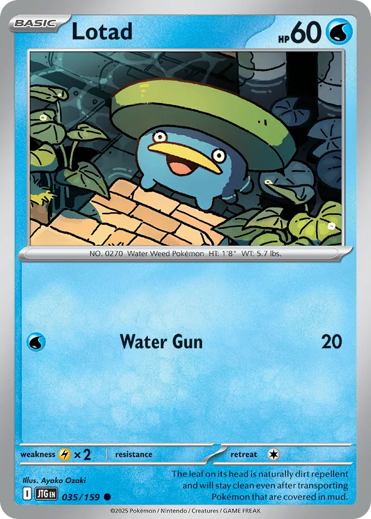 2025 Journey Together Lotad #035/159 Common card image