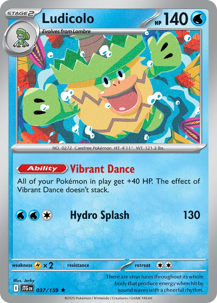 2025 Journey Together Ludicolo #037/159 Rare card image