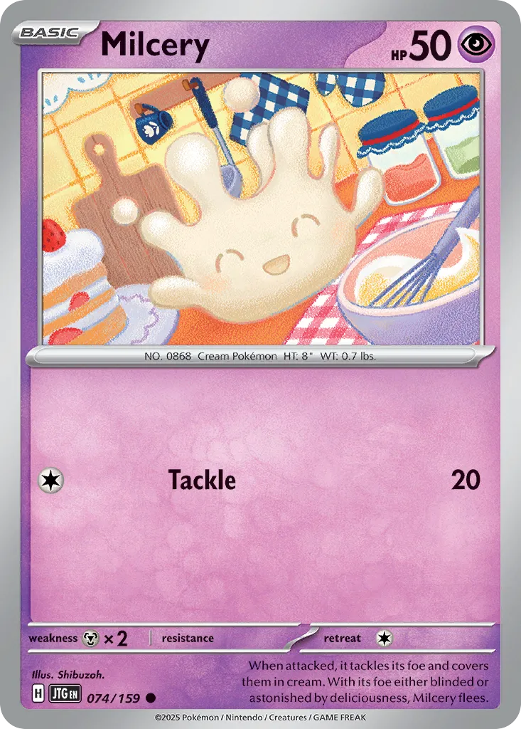 2025 Journey Together Milcery Common #074/159 Common card image