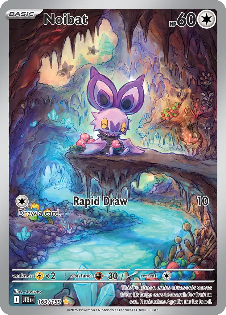 2025 Journey Together Noibat #169/159 Illustration Rare card image