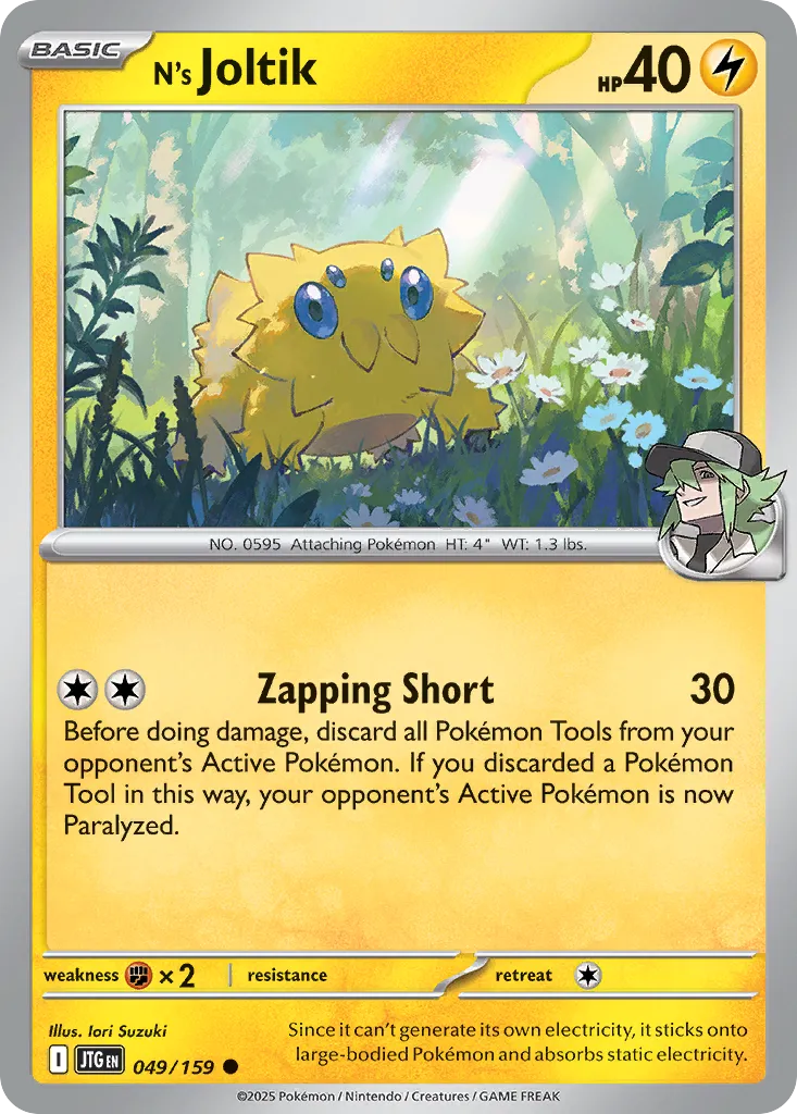2025 Journey Together N's Joltik #049/159 Common card image