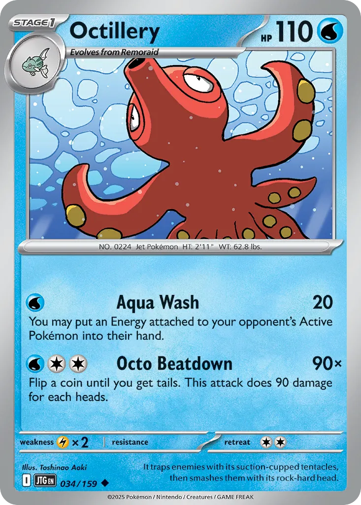 2025 Journey Together Octillery #034/159 Uncommon card image