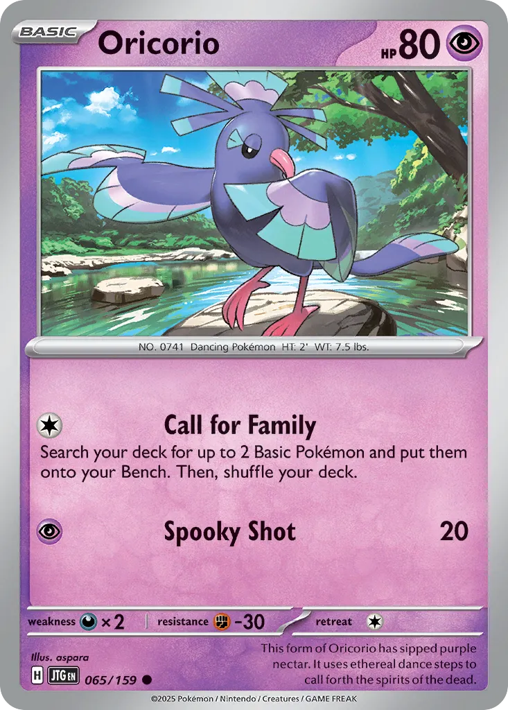2025 Journey Together Oricorio #065/159 Common card image