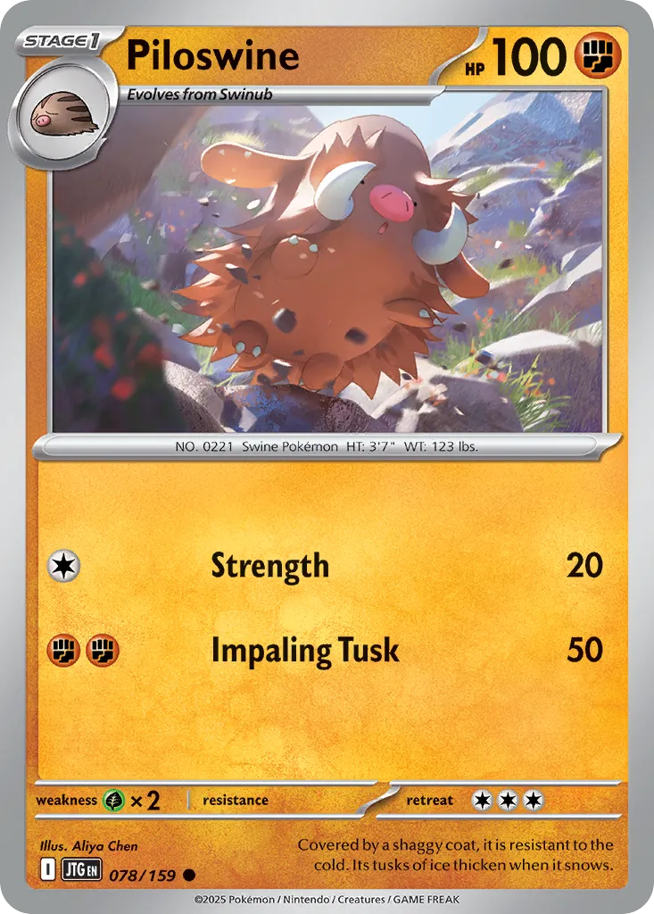 2025 Journey Together Piloswine #078/159 Common card image