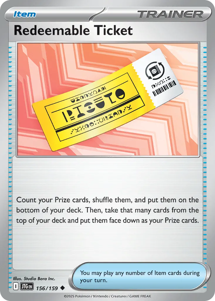 2025 Journey Together Redeemable Ticket #156/159 Uncommon card image