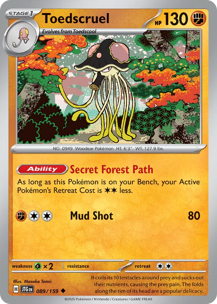 2025 Journey Together Toedscruel #089/159 Uncommon card image