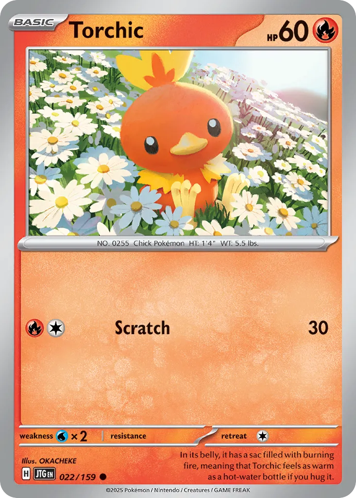 2025 Journey Together Torchic Common #022/159 Common card image