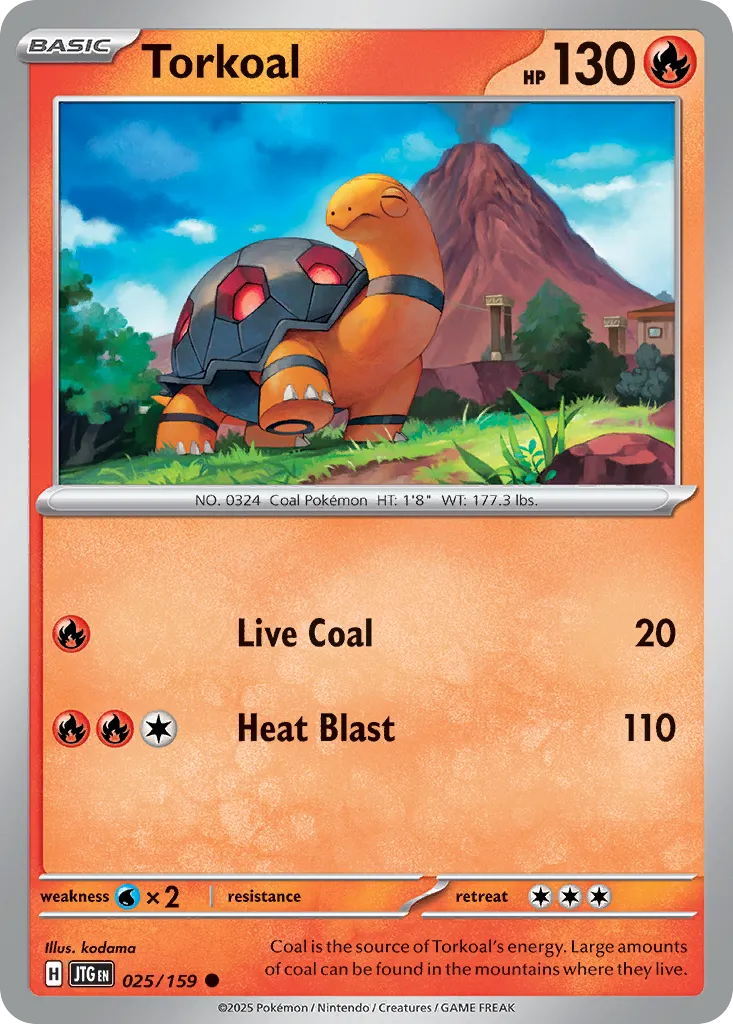 2025 Journey Together Torkoal #025/159 Common card image
