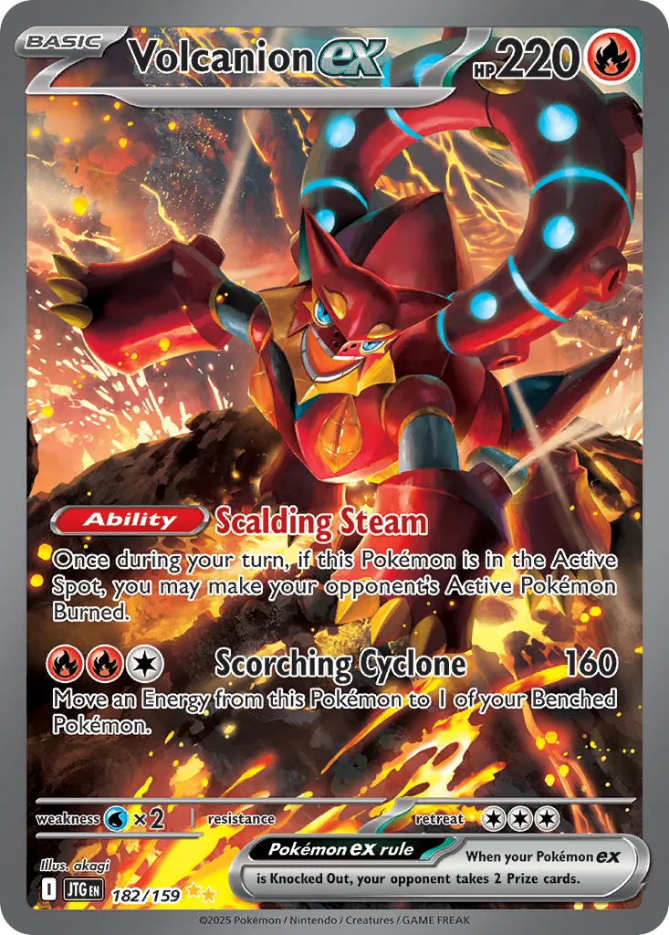 2025 Journey Together Volcanion ex #182/159 Special Illustration Rare card image