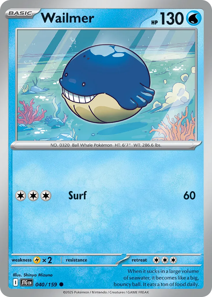 2025 Journey Together Wailmer #040/159 Common card image