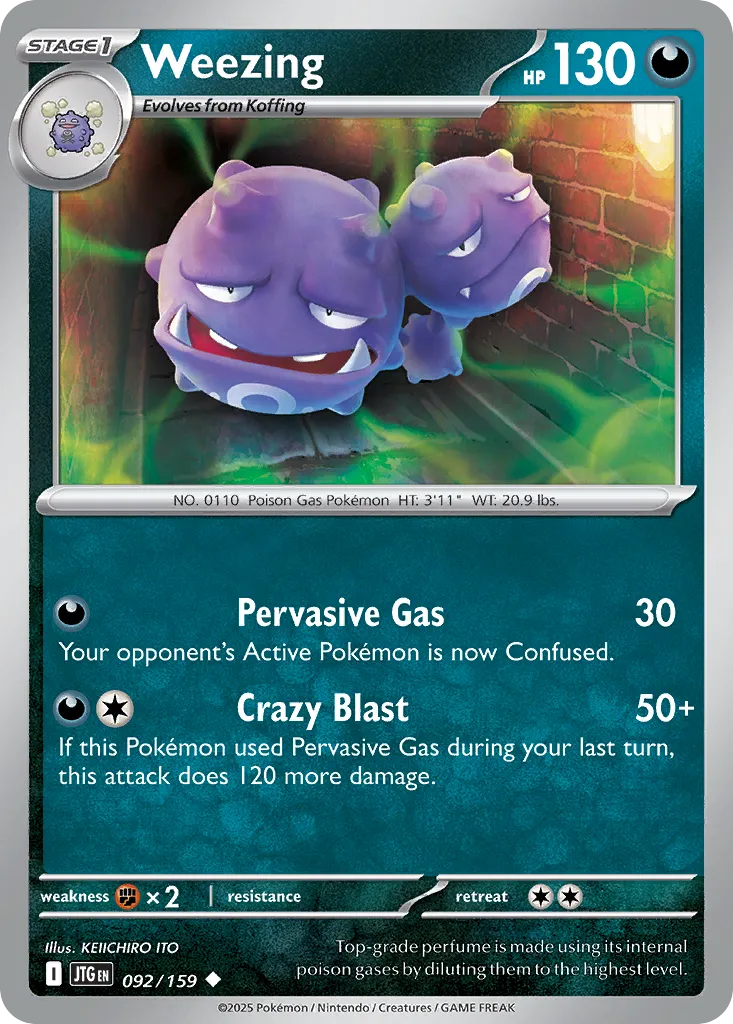2025 Journey Together Weezing #092/159 Uncommon card image