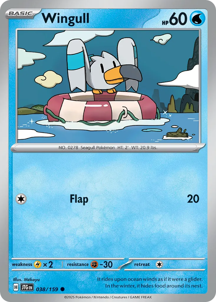 2025 Journey Together Wingull Common #038/159 Common card image