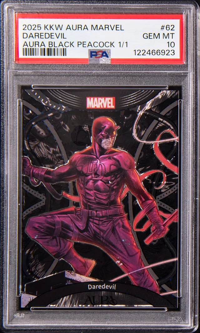 2025 Kakawow Marvel Aura Black Peacock Daredevil #62 card image