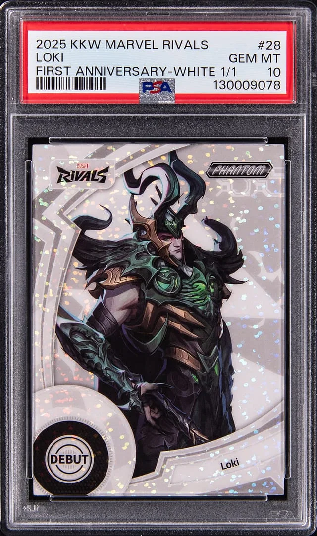 2025 Kakawow Marvel Rivals First Anniversary White Loki #28 card image