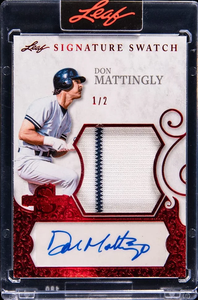 2025 Leaf Don Mattingly Spectacular Signature Swatches #SS-DM1 card image