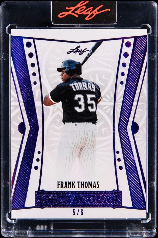 2025 Leaf Frank Thomas - Leaf Encased Spectacular Purple Holo #33 card image