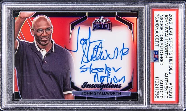 2025 Leaf John Stallworth Sports Heros Inscription Autographs Red #MI-JS1 card image