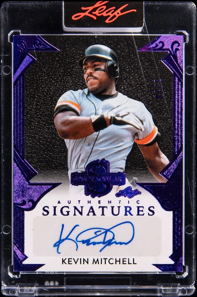2025 Leaf Kevin Mitchell Spectacular Authentic Signatures Purple #S-KM1 card image