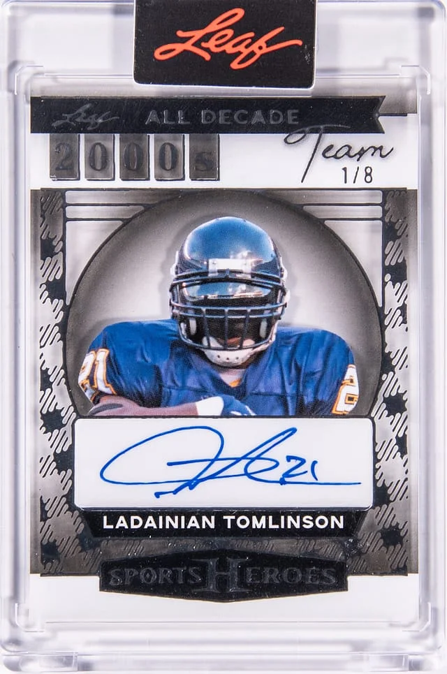 2025 Leaf Ladainian Tomlinson Sports Heroes All Decade Team 2000s #DOOA-LT1 card image