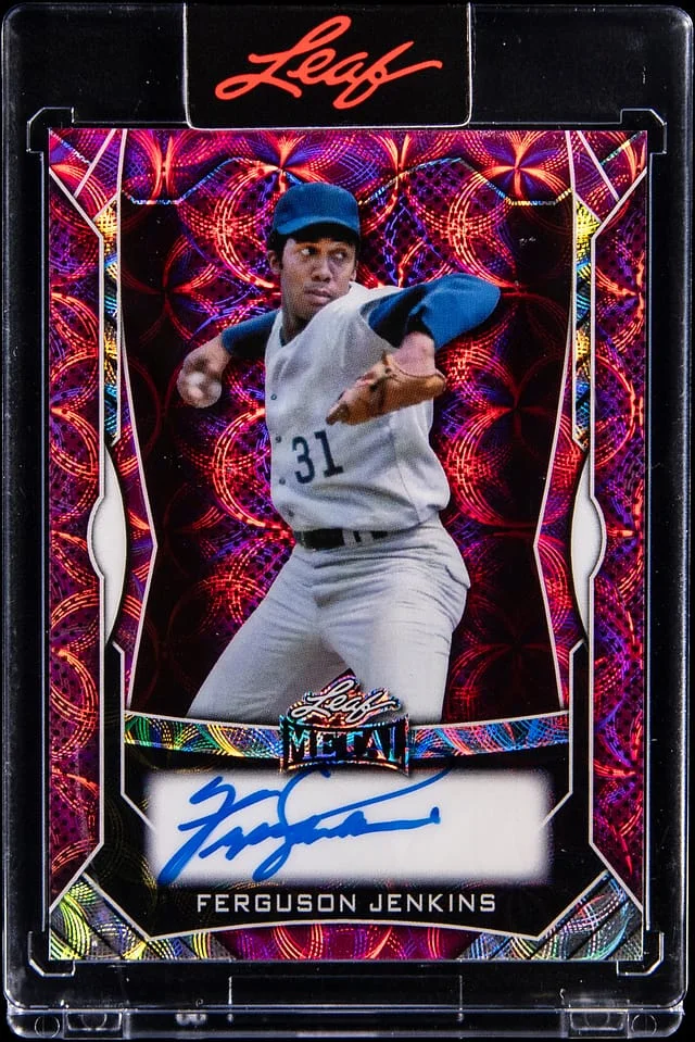 2025 Leaf Metal Ferguson Jenkins Autographs Pink Scope #MA-FJ1 card image